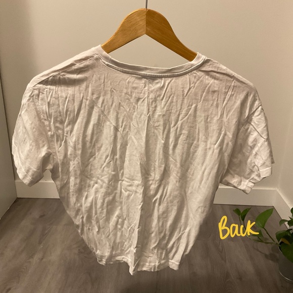 Bershka White Tied Crop Top - Picture 2 of 2